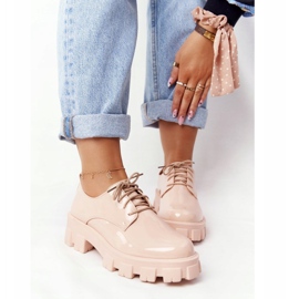 PS1 Oxfords femininos na plataforma Nude Imogen bege rosa 1