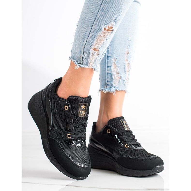 SHELOVET Tênis Clássicos Pretos 2