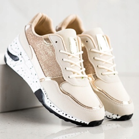 SHELOVET Tênis Golden Wedge multicolorido dourado 2