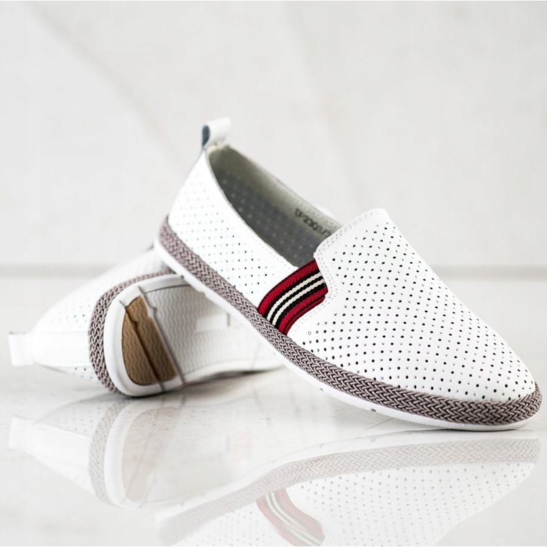 Filippo Slipons de couro branco 1