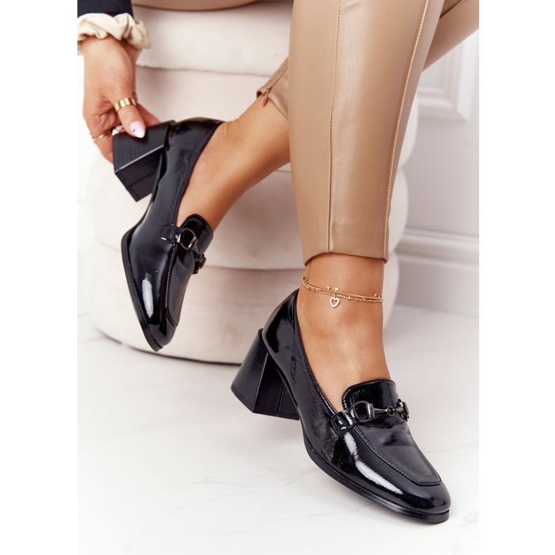 Bombas elegantes de salto alto S.Barski Premium Preto 1