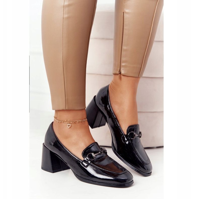 Bombas elegantes de salto alto S.Barski Premium Preto 2