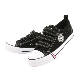 Tênis preto com velcro American Club LH31 / 22 3