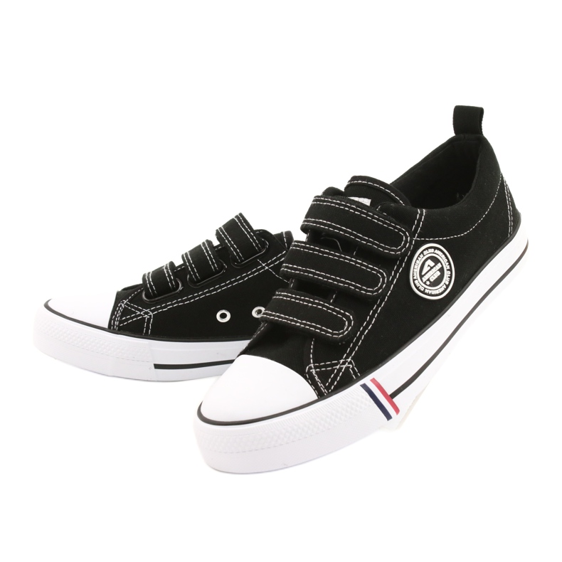 Tênis preto com velcro American Club LH31 / 22 3