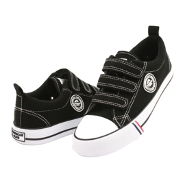 Tênis preto com velcro American Club LH31 / 22 2