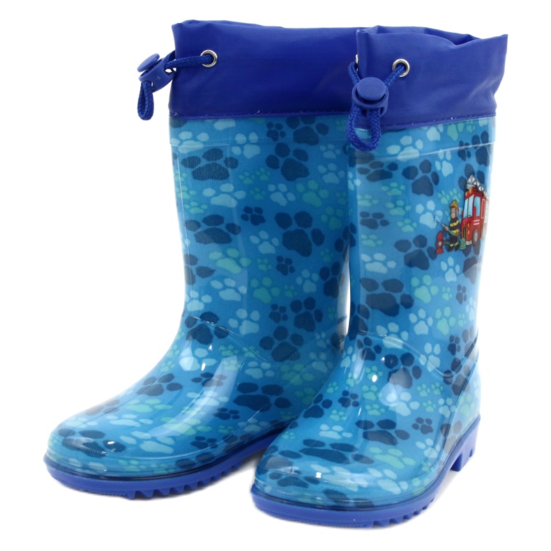 American Club Galochas American Blue Firefighter KAL04 vermelho azul 1