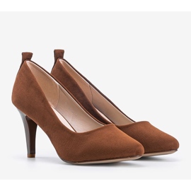 Sapatos marrons em salto agulha Cameron castanho 1