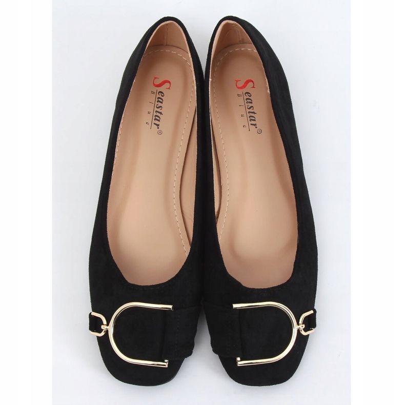 Bailarinas femininas negras elegantes LK47P Black preto 1