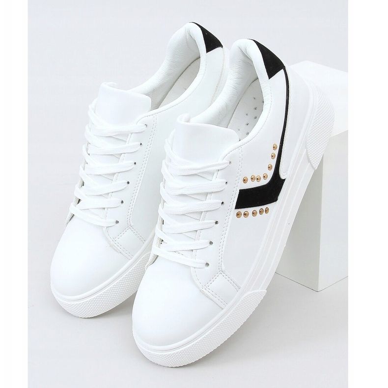 Tênis branco feminino 1063 preto 1
