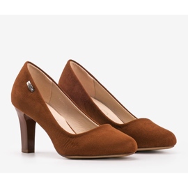Sapatos marrons com salto agulha Calista castanho 1