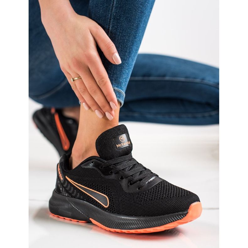Mckeylor Calçados esportivos de amarrar preto laranja 2