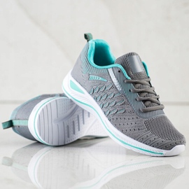 Bona Tênis esportivos para corrida cinza verde 2