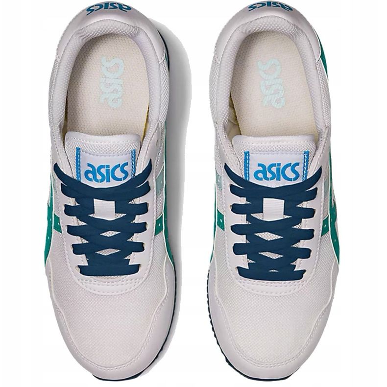 Sapatos infantis Asics Tiger Runner Gs branco e azul 1204A015 100 multicolorido 1