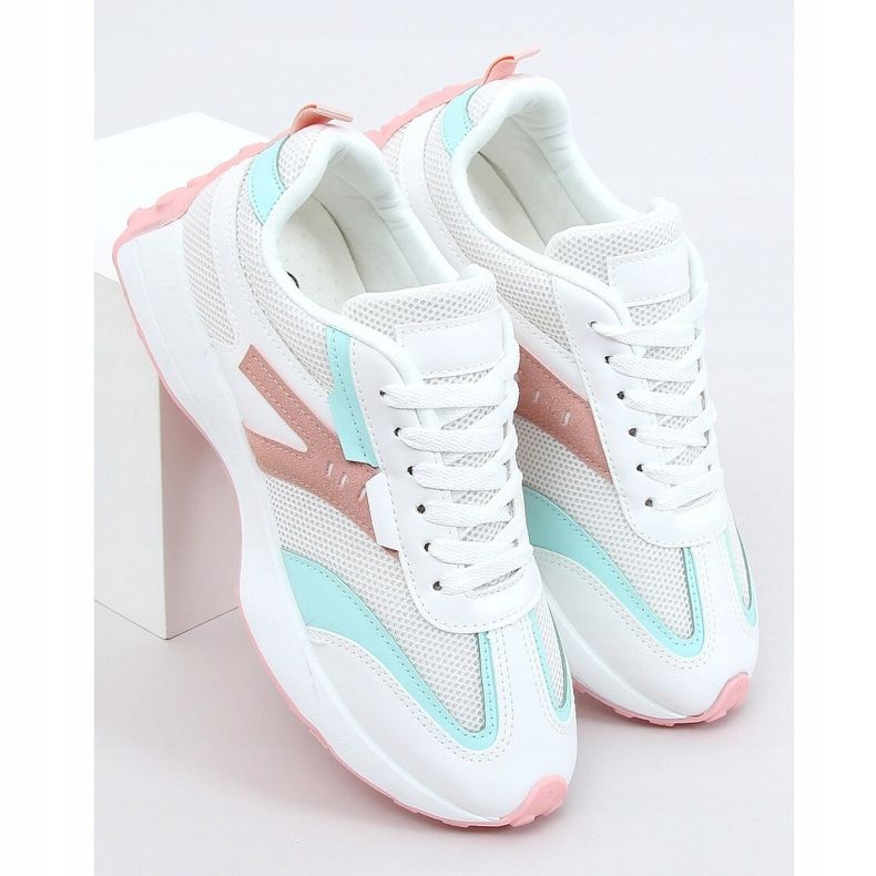 Tênis esportivos multicoloridos 6115 BRANCO / ROSA 1