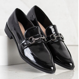 S. BARSKI Elegant Mocassins In Spitz preto 1 S. BARSKI Elegant Mocassins In Spitz preto 1