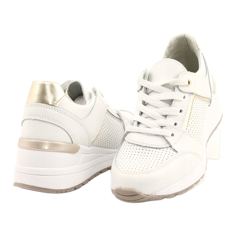 Calçado desportivo para senhora Filippo DP2003 / 21 branco dourado 3