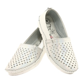 Mocassins evento feminino 21PB32-3613 branco e prata 4
