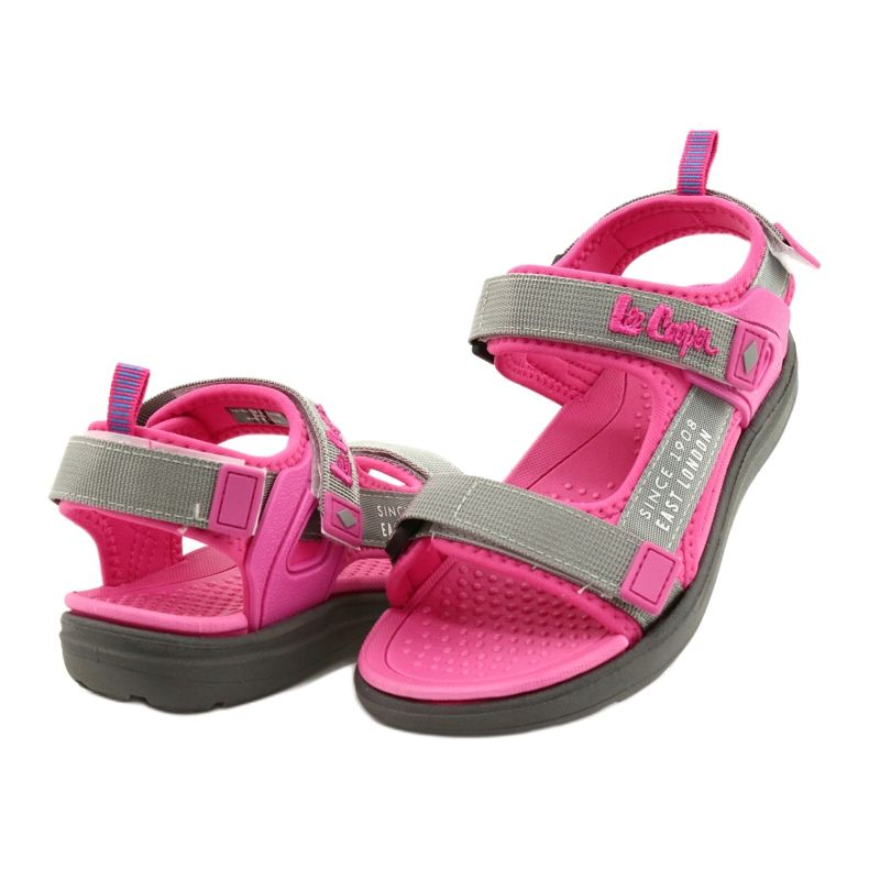 Sapatos femininos sandálias Lee Cooper 20S-TS-031 inserção de espuma rosa cinza 3