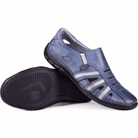Kampol Sapatos abertos masculinos para o verão 16/53 azul marinho 1