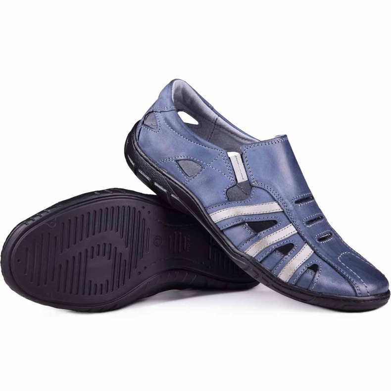 Kampol Sapatos abertos masculinos para o verão 16/53 azul marinho 1