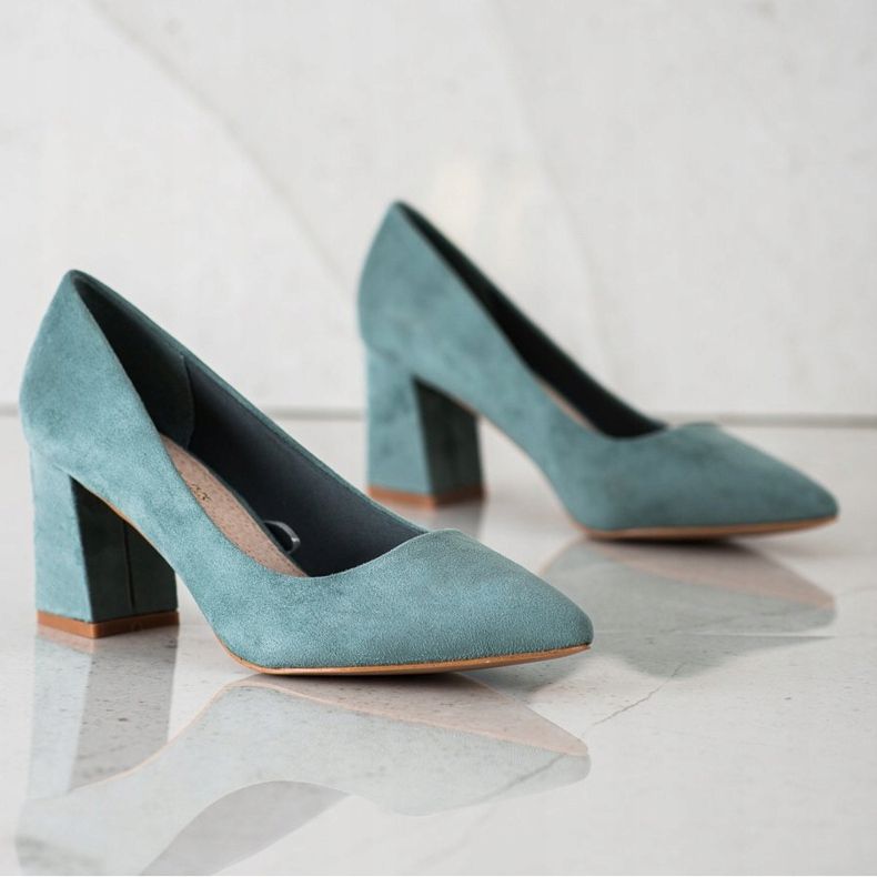 Bombas clássicas de camurça VINCEZA verde 1