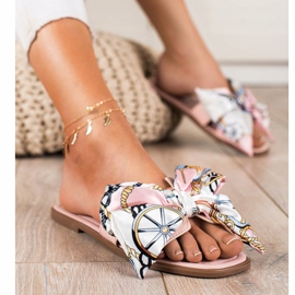 Seastar Chinelos Elegantes Com Laço Decorativo rosa 1