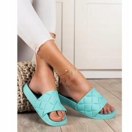 Seastar Chinelos de borracha confortáveis verde 1