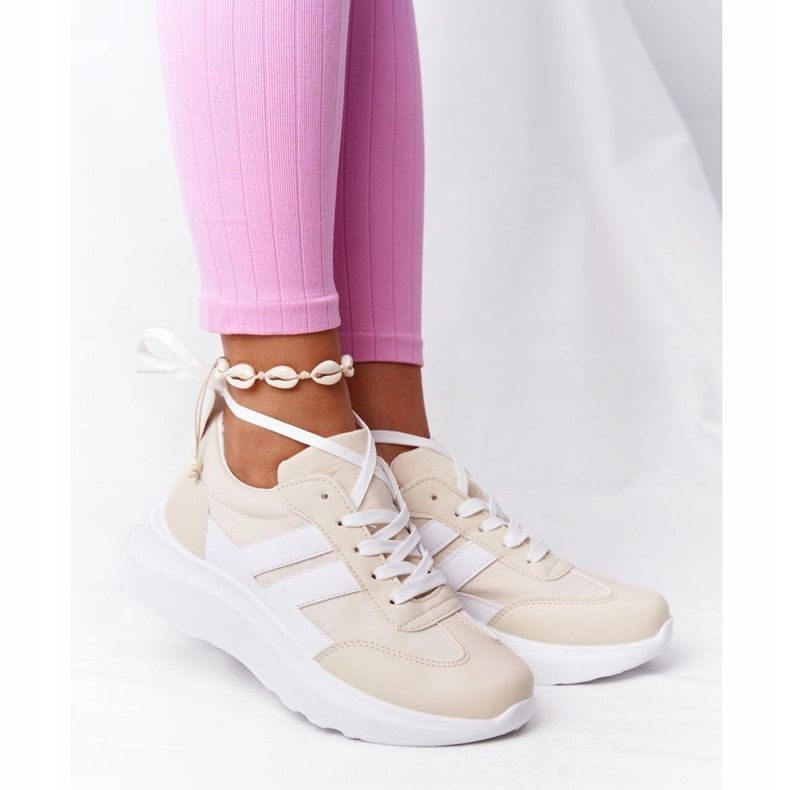 PS1 Sapatos esportivos femininos, tênis, bege, feriado branco 1