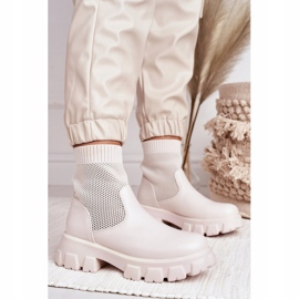 Meias Femininas Botas Workers White Stormy branco 2
