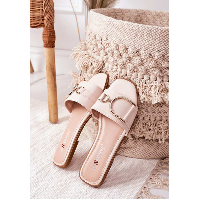 PS1 Chinelos Elegantes Femininos Bege Debbie 2