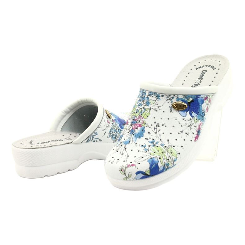 Chinelos Comfooty Alessia brancos multicolorido 3