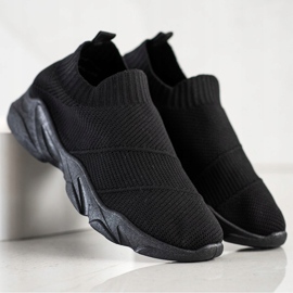 SHELOVET Calçados confortáveis ​​de deslizamento preto 1