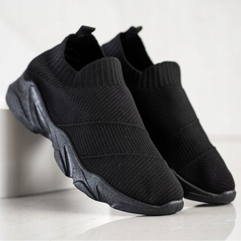 SHELOVET Calçados confortáveis ​​de deslizamento preto 1