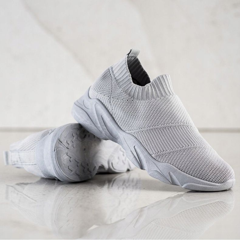 SHELOVET Calçados confortáveis ​​de deslizamento cinza 1