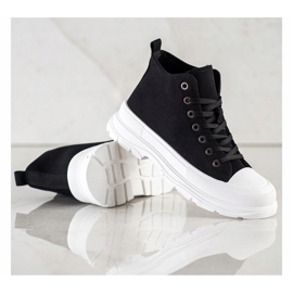 SHELOVET Tênis alto na plataforma preto 2
