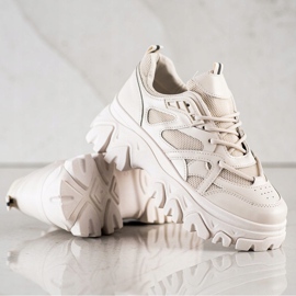 SHELOVET Tênis Bege Moda marrom 1