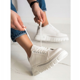 SHELOVET Tênis brancos na plataforma 1