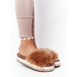 PS1 Chinelos Camel Adventure com Pele marrom multicolorido 2