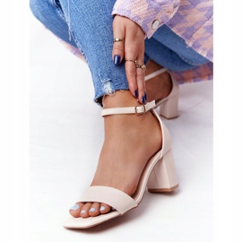 PS1 Sandálias de salto alto depois de nascerem assim bege 2