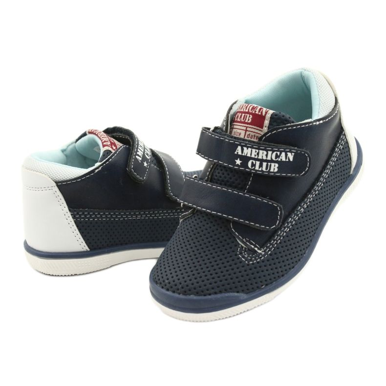American Club Sapatos esportivos americanos para velcro gc12 azul marinho 4