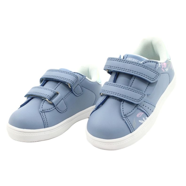 American Club Sapatos de velcro ES22 / 21 azul prata 2