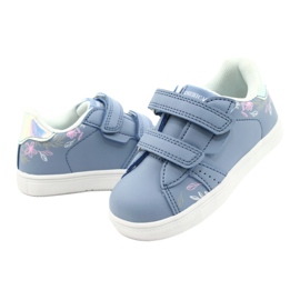 American Club Sapatos de velcro ES22 / 21 azul prata 3