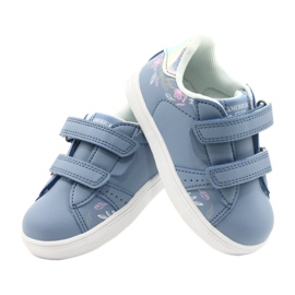 American Club Sapatos de velcro ES22 / 21 azul prata 4