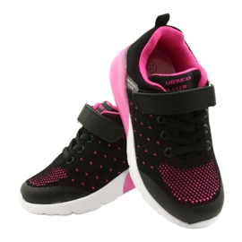 American Club Calçado desportivo feminino com velcro RL12 / 21 preto rosa 4