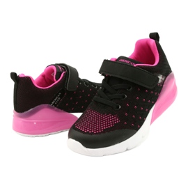 American Club Calçado desportivo feminino com velcro RL12 / 21 preto rosa 3