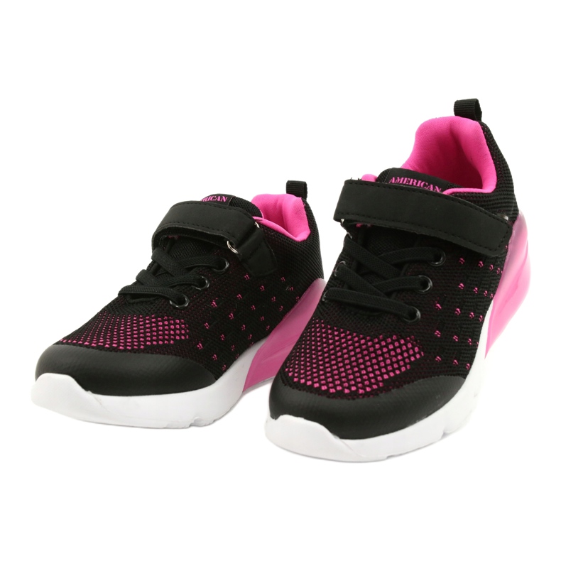 American Club Calçado desportivo feminino com velcro RL12 / 21 preto rosa 2
