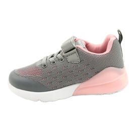 American Club Calçados femininos esportivos com velcro RL12 / 21 cinza rosa 1