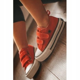 Tênis baixo infantil com velcro Big Star HH374098 vermelho 2