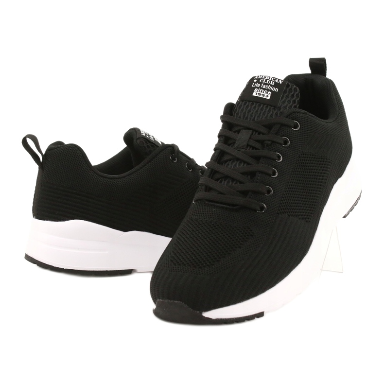 American Club Sapatos esportivos masculinos negros RD01 / 21 preto 2