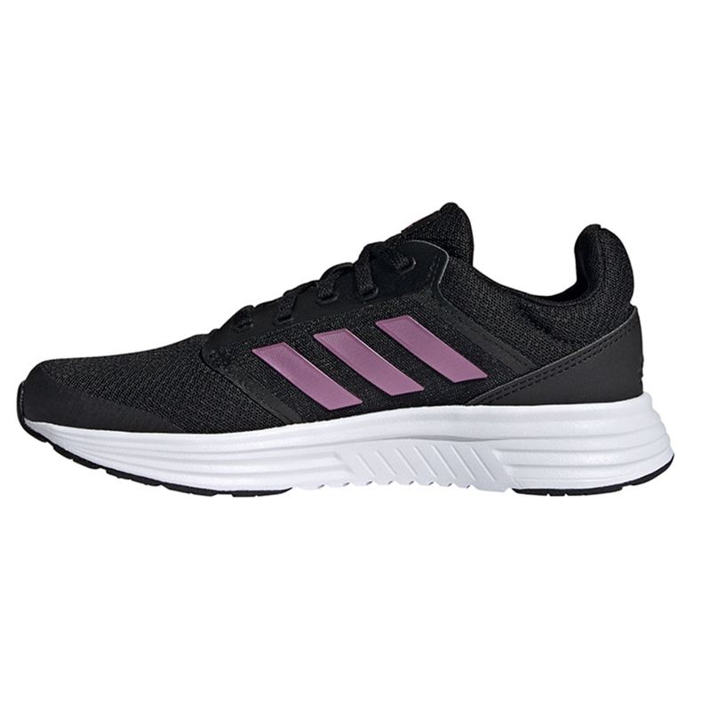 Tênis de corrida feminino Adidas Galaxy 5 preto e rosa FY6743 1